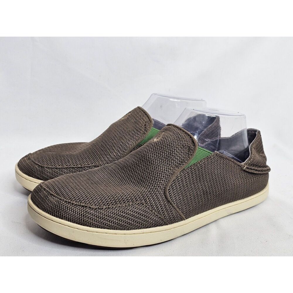 OLUKAI Nohea Mesh Island Slip-On Shoes Casual Brown Mens Size 8